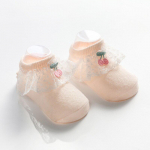 Vasts&uuml;ndinud beebi t&uuml;druku sokid kirss pits volang suvised &otilde;hukesed libisemisvastased lapsed t&uuml;drukud l&uuml;hikesed sokid M heleroosa v&auml;rv