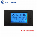 4 in1 20A/100A digitaalne arvesti DC 6,5-100 V voltmeeter Ampermeeter AC80-260 V volti Ampermeeter pinge voolu indikaator v&otilde;imsusm&otilde;&otilde;tur