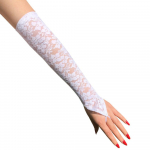 1paar naiste pikkade pitsiliste aukudega Kindad Seksikas v&otilde;rkv&otilde;rk s&otilde;rmedeta kinnas Naiste labakindade kleidi aksessuaarid