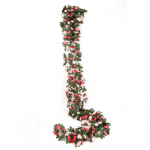 2,5 m/8,2 jalga kunstlilled, siidist lilled, roosilehed, viinapuu luuderohi pulmaaia kaunistamiseks, 6 tk roosa/roosa punane v&auml;rv