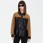 ZIAI Contrast Shearling nahast jakk XS