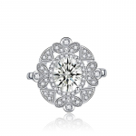 SACE GEMS Klassikaline vasesulamist tsirkoonist s&otilde;rmus Naiste ehted Pulmalubaduse peokingitus open roosa