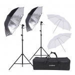 Andoer Off Camera Double Speedlight v&auml;lklambi jalatsikinnitusega P&ouml;&ouml;ratav pehme vihmavarjukomplekt 2 * 2 m valgustist +2