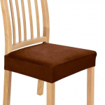 T&otilde;elised Velvet istmekatted Eemaldatavad pestavad tolmuvastased tooli istmekaitsega katted s&ouml;&ouml;gitoa jaoks tumepruun v&auml;rv