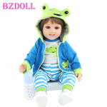 BZDOLL 60 cm Reborn Baby Boy nukk t&uuml;drukute ja poiste kasvupartneritele (Riidest korpus, pehme silikoonist j&auml;se) Elutruu 24-tolline v&auml;ikelaps Alive Bebe Boy-2, Cloth Body