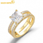 SACE GEMS Klassikaline vasesulamist tsirkoonist s&otilde;rmus Naiste ehted Pulmalubaduse peokingitus 6