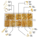 1 kasti sulamist tarvikud ehtekomplekt h&uuml;ppamisr&otilde;ngad homaarilukk, pikendatav kett, pandla, k&otilde;rvakonks, T-n&otilde;el isetegemiseks ehete valmistamiseks