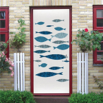 Veealuse maailma tapeet 3D uksekleebis Isekleepuv PVC kaladelfiinide plakat lastele t&uuml;drukute toa koduukse kaunistamiseks seinamaalingud 77x200cm