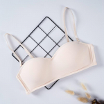 Korduvkasutatavad seljataga rihmadeta rinnahoidjad Mugavad &otilde;mblusteta n&auml;htamatud Push Up rinnahoidjad pesu pulmapeoks 32B must