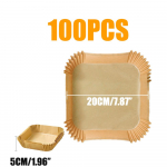 23 cm &otilde;hufrit&uuml;&uuml;ri &uuml;hekordselt kasutatav k&uuml;psetuspaberi vooder, mittenakkuva matt Auruti kandiline &uuml;mmargune p&auml;rgament mikrolaineahju k&ouml;&ouml;gipliitidele 100PCS-20cm Square