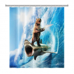 Naljakas du&scaron;ikardinad Vannitoa kardin konksudega Dekoratsioon Veekindel kassikoer 3d vann 180*180cm loominguline du&scaron;ikardin W180xH180cm