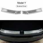 2 tk Tesla mudeli 3/mudeli Y jaoks automaatse tagumise p&otilde;rkeraua jalaplaadi tagumise pagasiruumi l&auml;ve kaitsekatte auto ukse servakaitse Model 3 Carbon Fiber