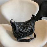 Yogodlns Winter Space puuvillane &otilde;lakott naistele Retro rombist pelmeenikott Luksuslik naiste Crossbody kott Armpit k&auml;ekoti kott 24x8x19cm