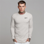 Muscleguys New Youth Fashion S&uuml;gisriided Meeste vabaaja sport pikkade varrukatega T-s&auml;rk Pehme Mugav silmkoeline alumine s&auml;rk M must