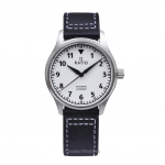 Ratio Skysurfer Pilot t&auml;isvalgustusega sihverplaadiga nahast automaatne RTS307 200M meeste k&auml;ekell valge