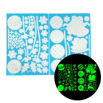 H&auml;id j&otilde;ule helendav lumehelves DIY akna uksekleebis Kirjad piduliku stseeni paigutusega seinakleebis piduliku kaunistamiseks 20*30CM