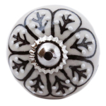 Les Tr&eacute;sors De Lily [A3132] - keraamiline m&ouml;&ouml;blinupp 'Boho' hall must h&otilde;be - 60x40 mm hall