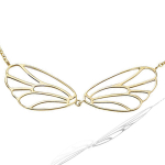 Les Tr&eacute;sors De Lily [R5686] - kullatud kaelakee  Butterfly  valge kuld - 50x15 mm kuld