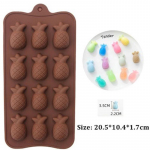 Ananassi meisterdamise tarretisega puding 3D j&auml;&auml;vaiguvormiga koogi k&uuml;psetust&ouml;&ouml;riist puuviljadest kummikommide silikoonvormid pineapple kohv