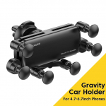 Essager Six Points Gravity autotelefoni hoidik Air Vent Clip GPS-i kinnitusalus iPhone 14 Samsung Xiaomi nutitelefoni hoidiku tugi type 2