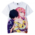 Kallis In The Franxx T-s&auml;rgid Mehed Naised Anime 3D Prindiga T&auml;navar&otilde;ivad T&uuml;druk Zero Two Cosplay T-s&auml;rk Harajuku Tees Suured riided L