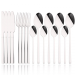 16 tk 4 inimesele Roosa kuldne s&ouml;&ouml;gin&otilde;ude komplekt roostevabast terasest noad Kahvlid Teelusikad &Otilde;htus&ouml;&ouml;gikomplekt Pere k&ouml;&ouml;gilauan&otilde;ude komplekt h&otilde;be