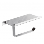 Kroomitud konksuga riidepuu tualettpaberi rull-telefonihoidja jaoks koos kinnituskruvidega One Size h&otilde;be