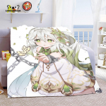 Genshin Impact Nahida tekk Flanell Pehme Kawaii armas multikas Nahida Genshin S&uuml;gisanime hingav voodipesu reisiviska 75cm x 90cm