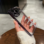 Luksuslik l&auml;bipaistev l&auml;bipaistva kattega telefoni&uuml;mbris iPhone'ile 11 12 13 14 Pro Max P&otilde;rutuskindel pehme silikoonist kaitsekate 11 Pro Max for iphone13(6.1") tumelilla v&auml;rv
