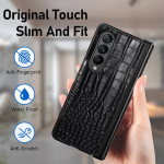 Libisemiskindel luksuslik krokodillinahast &otilde;huke &uuml;mbris Samsung Galaxy Z Fold4 Fold3 Fold 4 5g Zfold4 Fold 3 Moodne telefonikott for Samsung Z Fold 3 punane