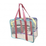 Mitmeotstarbeline reisikott kokkupandav, mugav naiste l&auml;bipaistev PVC-kott mitmev&auml;rviline