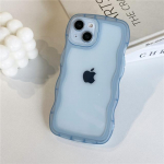 L&auml;bipaistev armas Curly Wave &uuml;mbris iPhone'ile 11 13 12 Pro Max Xs Xr X 7 8 Plus p&otilde;rutuskindel l&auml;bipaistev pehme silikoonkate For 7 Plus or 8 Plus