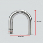 304 Roostevabast terasest U-kujuline toru 180 kraadi toru 51mm 32mm