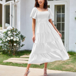 YYFS Naiste mood suvine kevadine &uuml;hev&auml;rviline printimine l&uuml;hikeste varrukatega ruudu kraega k&otilde;rge v&ouml;&ouml;kohaga vabaajakleidid S valge