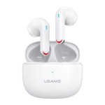 USAMS Bluetooth 5.2 juhtmevabad k&otilde;rvaklapid Mini TWS k&otilde;rvaklapid vabak&auml;eseade laadimiskastiga veekindlad k&otilde;rvaklapid telefoni jaoks BT 5.2 Wireless Earbuds valge
