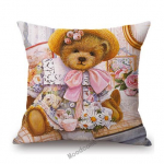 Armas armas kaisu, armas karu, lastetoa kaunistus padjap&uuml;&uuml;r, kingitus lastele puuvillane linane tooli istmepadja kate 450mm*450mm