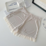 Multifunktsionaalsed turvap&uuml;ksid Naiste suvep&uuml;ksid Antibakteriaalne pits Piirikaitse V&auml;ljas Strip Shorts K&auml;rbitud p&uuml;ksid K&otilde;rge v&ouml;&ouml;koht tasane nurk one size helepruun v&auml;rv