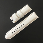 22MM 24MM 26MM valge krokodilli muster Ehtsast nahast kellarihma kellarihm Asenda Panerai Mido Seiko piloodi k&auml;ev&otilde;ru rihma jaoks 22mm