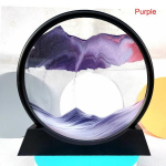 3D d&uuml;naamiline liivakunst, vedel liikumine, liikuv liivakunst, pilt, &uuml;mmargune klaasekraan, voolav liivaraam, l&otilde;&otilde;gastav t&ouml;&ouml;laud, kodukontori t&ouml;&ouml; sisekujundus lilla