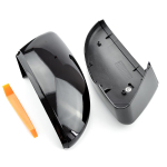 2Pcs Carbon Black Side Wing Mirror Cover Rearview Mirror caps replace For VW Passat B7 CC Scirocco Jetta MK6 Bright black gray