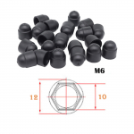 36X M6 M8 M10 M12 poltmutri kupli kaitsekatted, katmata kuuskant plastikust kruvipoltide mutrite jaoks auto ratta v&auml;liskaunistus M6