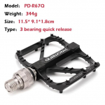 PROMEND libisemisvastane &uuml;likerge jalgrattapedaal kiirvabastusega pedaal, lame MTB 3 laagrite pedaal maastikurattale PD-R67Q