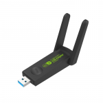 VAORLO 1300Mbps WiFi USB 3.0 adapter 802.11AX kahesageduslik 2,4G/5GHz traadita Wi-Fi dongle v&otilde;rgukaart RTL7612 Win 10/11 arvuti jaoks must