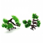 Bonsai m&auml;nnipuu kunstkaunistused koos 4-jalgse kronsteiniga akvaariumi jaoks (small) pine tree