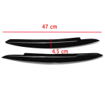 Silmalaug Volkswagen VW Golf 6 MK6 GTI GTR 2008-2013 esitulede kulmude kate Silmalaugu trimmi kleebis autole Glossy Black