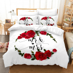 3D Love voodipesu komplekt paaritoale tekikott Padjap&uuml;&uuml;r 2/3 tk p&uuml;hadekink AU210 * 240 t&auml;issuuruses Romantic Love Kiiresti kuivav pehme kodutekstiil DE 200x220cm