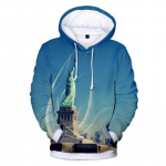 Skull Eagle USA National Flag 3D Prindiga kapuuts Mehed Naiste Mood Harajuku Pusad Pusa pikkade varrukatega jakid T&auml;navar&otilde;ivad Mantlid 5XL