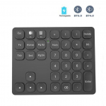 Bluetoothi ​​numbriklahv mitme seadmega juhtmevaba numbriklaviatuur kaherežiimiline &otilde;huke Bluetoothi ​​numbriklahv 36 s&uuml;learvuti Mac MacBooki jaoks must