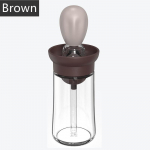 &Otilde;lipihustipudel silikoonharjaga 2-&uuml;hes tilgutiga m&otilde;&otilde;te&otilde;li doseerimispudel k&ouml;&ouml;gis k&uuml;psetamiseks BBQ grill-kondiitripintslid punane