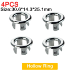 2/4 tk &uuml;mmargune valamu &uuml;levoolukatte kraanikausi segisti auk Trimmi &otilde;&otilde;nes kraanikausi &uuml;levoolur&otilde;ngas k&ouml;&ouml;gi vannitoa kaunistustarvikute jaoks Hollow Ring(4PCS)